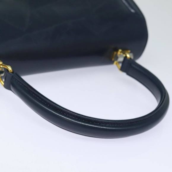 GUCCI Hand Bag Leather Navy Auth 84810 - Picture 7 of 16